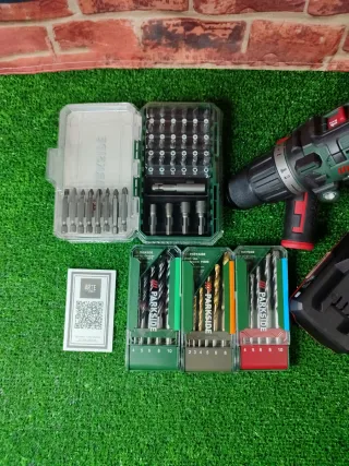 Taladro Percutor Parkside + Puntas+ Brocas 