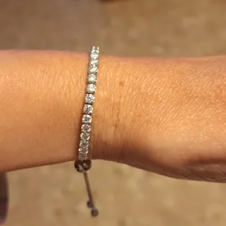 Pulsera tenis-riviere con moissanitas ajustable 