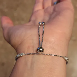 Pulsera tenis-riviere con moissanitas ajustable 