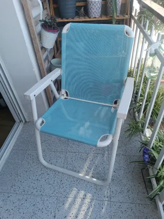 Silla plegable playa alta robusta