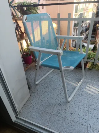 Silla plegable playa alta robusta