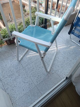 Silla plegable playa alta robusta