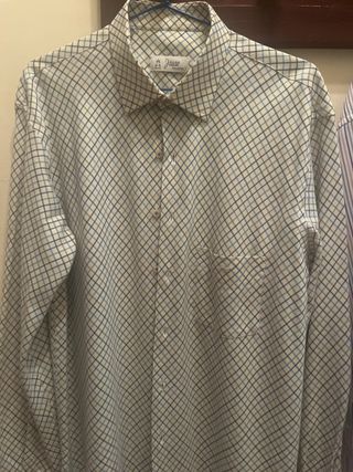 Camisa manga larga cuadros y rayas