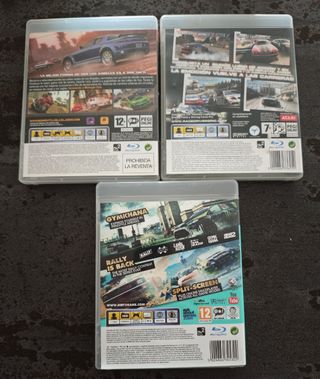Lote 3 Juegos Conducción PS3: GRID, Dirt 3, Midnig
