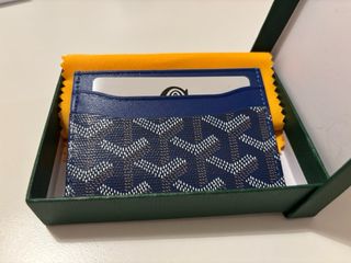 Portacarte Goyard Pelle Blu Uomo