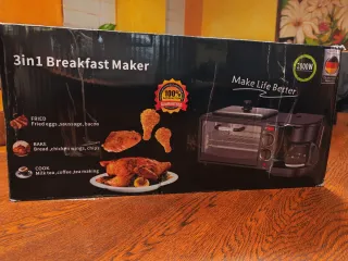 Estación3 en 1: Horno, Cafetera y Plancha NUEVO