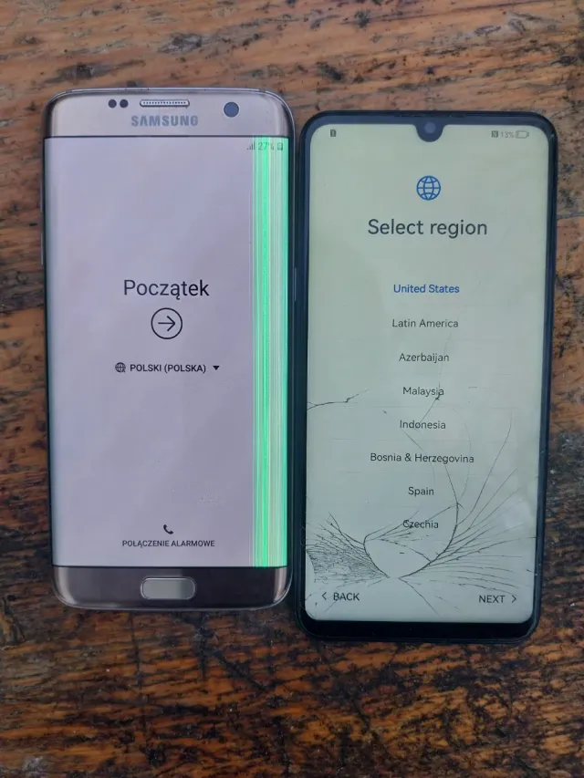 Samsung Galaxy S7 Edge y Huawei Nova 3i