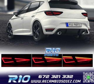 PILOTOS SEAT LEON 3 5F 12-20 DINAMICO LED NEGRO OEM LED