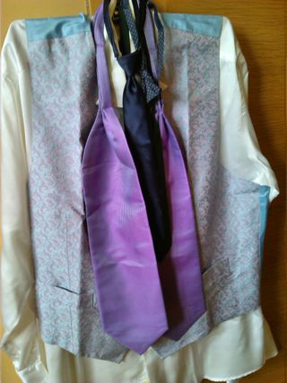 Conjunto Camisa Chaleco Corbata Boda