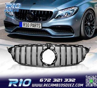 PARRILLA MERCEDES W205 18-21 LOOK SPORT NEGRO BRILLO