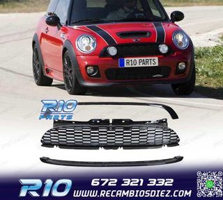 PARRILLAS MINI COOPER R56 R57 06-09 NEGRO BRILLO