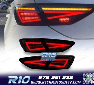 PILOTOS SEAT LEON 3 5F 12-20 DINÁMICO LED NEGRO OEM HALOGEN