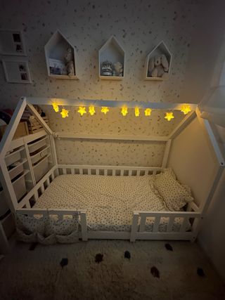 Cama Montessori Infantil Blanca