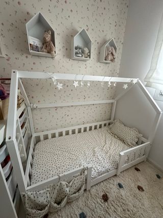 Cama Montessori Infantil Blanca