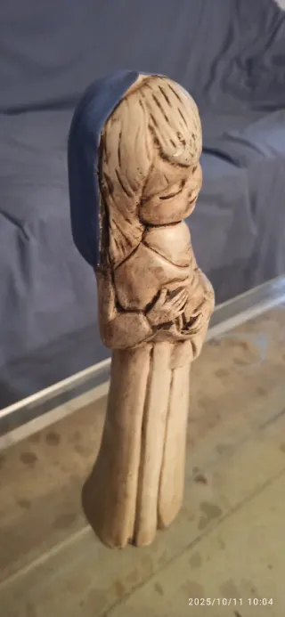 Virgen con Niño escayola vintage