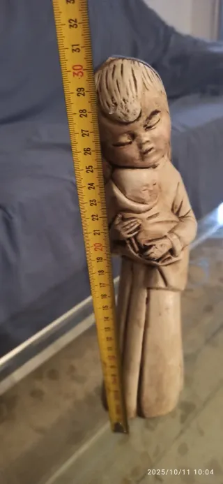 Virgen con Niño escayola vintage