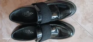 Zapatos Steria Negros con Tira Elástica