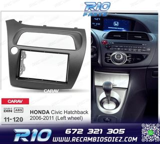 MARCO NEGRO RADIO 2-DIN PARA HONDA CIVIC HATCHBACK 06-11