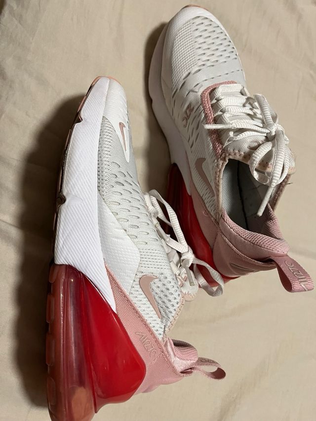 Zapatillas Nike Air Max 270 Mujer Blancas Rosas
