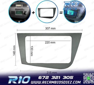 MARCO GRIS RADIO 2-DIN PARA SEAT LEON 05-12
