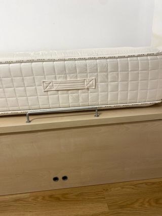 Estructura de cama roble con cajón inferior