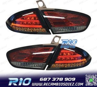 PILOTOS SEAT LEON 09-12 LED TIPO CELIS ROJO AHUMADO