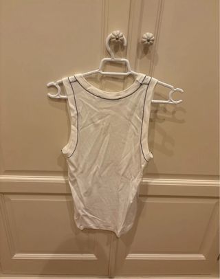 Camiseta sin mangas ZARA blanca