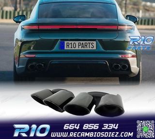 COLAS DE ESCAPE PORSCHE PANAMERA 24-25 NEGRO BRILLO