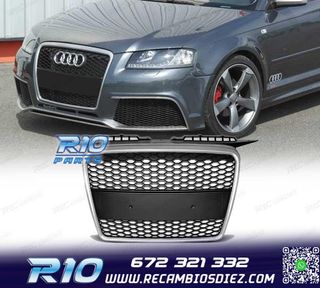 PARRILLA AUDI A3 05-08 NEGRO CROMO MATE