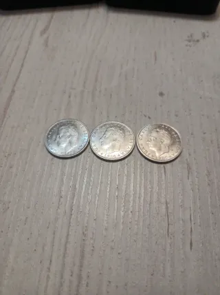 3 Monedas 50 Céntimos España 1980