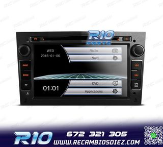 RADIO NAVEGADOR 7" PARA OPEL COLOR NEGRO OSCURO USB GPS TACT