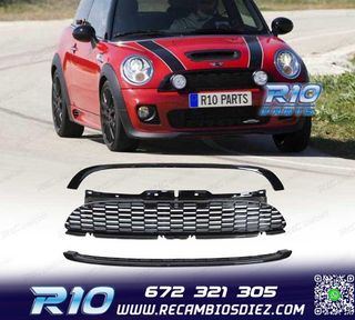 PARRILLAS MINI COOPER R56 R57 06-09 NEGRO BRILLO