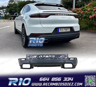 PARAGOLPES TRASERO PORSCHE CAYENNE 18-23 + DIFUSOR LOOK TURB
