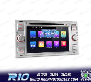 RADIO GPS ANDROID 12 PARA FORD FOCUS C-MAX FIESTA GALAXY KUG