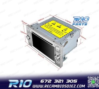 RADIO GPS ANDROID 12 PARA FORD FOCUS C-MAX FIESTA GALAXY KUG