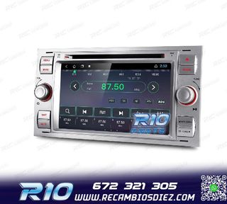 RADIO GPS ANDROID 12 PARA FORD FOCUS C-MAX FIESTA GALAXY KUG