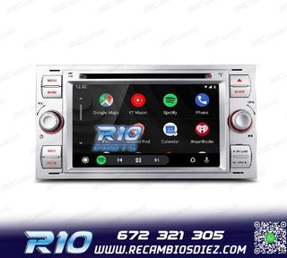 RADIO GPS ANDROID 12 PARA FORD FOCUS C-MAX FIESTA GALAXY KUG