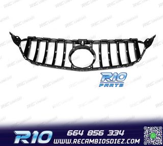 PARRILLA MERCEDES W205 14-18 LOOK AMG GT CROMO NEGRO