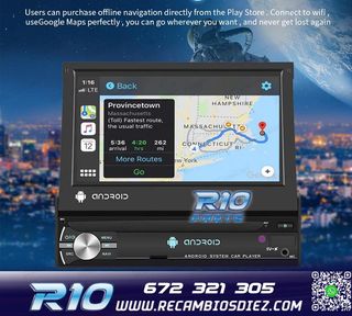 RADIO GPS ANDROID 1DIN TACTIL GPS