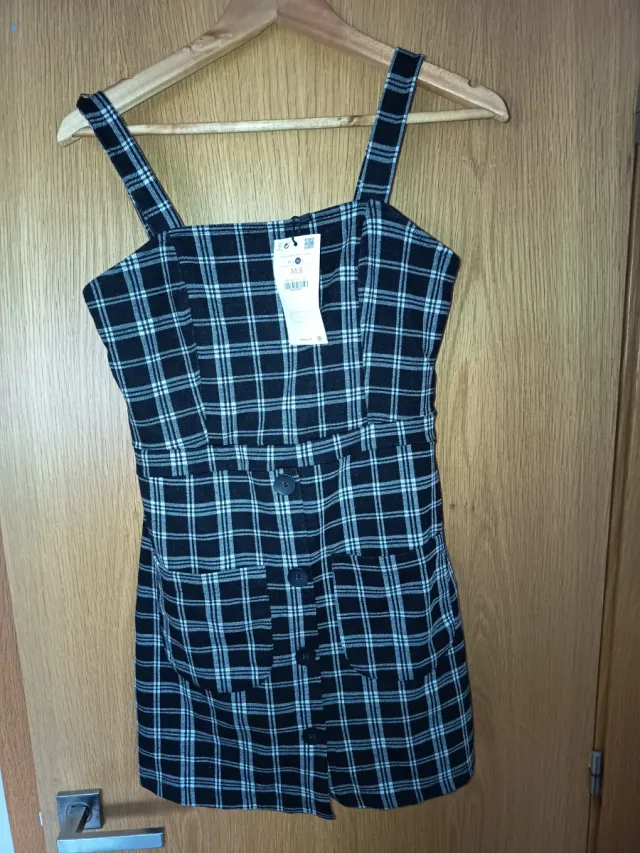 Vestido de tirantes a cuadros talla M