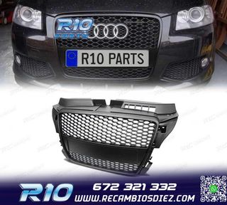 PARRILLA AUDI A3 8P 08-12 LOOK RS3 NEGRO