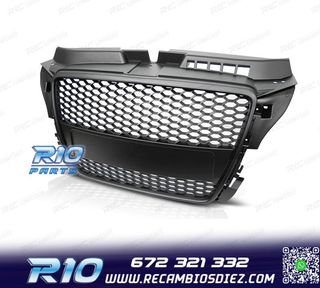 PARRILLA AUDI A3 8P 08-12 LOOK RS3 NEGRO