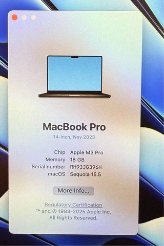 MacBook Pro M3 Pro 18GB RAM 500GB SSD Nuevo
