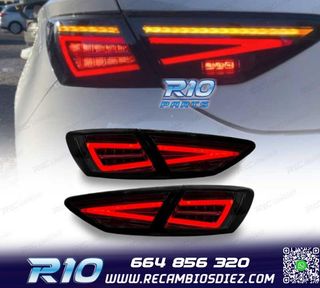 PILOTOS SEAT LEON 3 5F 12-20 DINÁMICO LED NEGRO OEM HALOGEN