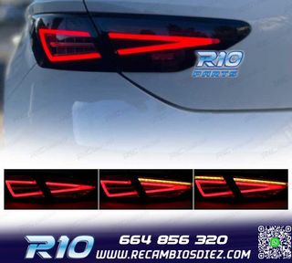 PILOTOS SEAT LEON 3 5F 12-20 DINÁMICO LED NEGRO OEM HALOGEN
