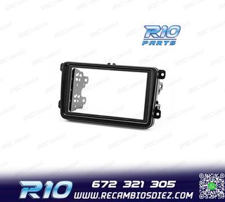 MARCO NEGRO RADIO 2-DIN PARA SEAT ALTEA LEON TOLEDO SKODA FA