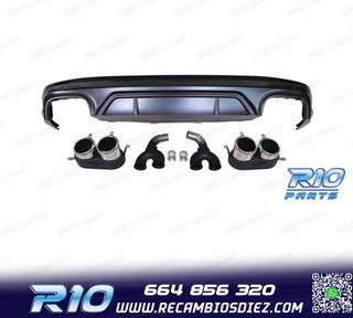 DIFUSOR AUDI Q5 S LINE 18-20 LOOK SQ5 + COLAS ESCAPE CROMO