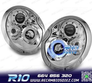 FAROS PARA MINI COOPER 01-04 OJOS ANGEL CROMADOS