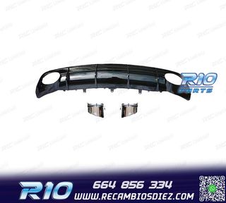 DIFUSOR AUDI A6 15-18 LOOK RS6 NEGRO BRILLO