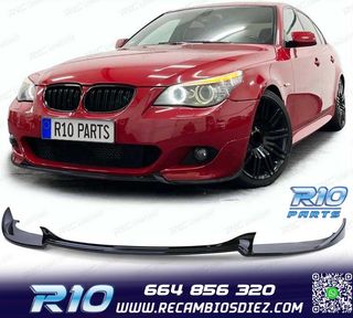 SPOILER LIP BMW E60 E61 07-09 LOOK M5 NEGRO BRILLO